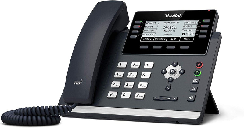Yealink SIP-T43U Feature Rich IP PoE Corded Phone Optima HD Voice 3.7'' Display (Renewed)