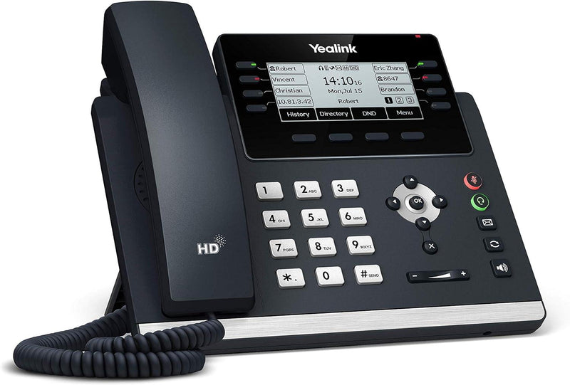 Yealink SIP-T43U Feature Rich IP PoE Corded Phone Optima HD Voice 3.7'' Display (Renewed)