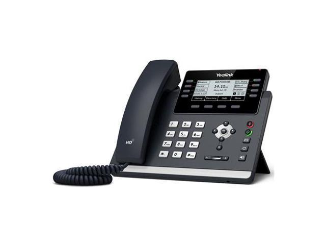 Yealink SIP-T43U Feature Rich IP PoE Corded Phone Optima HD Voice 3.7'' Display (Renewed)