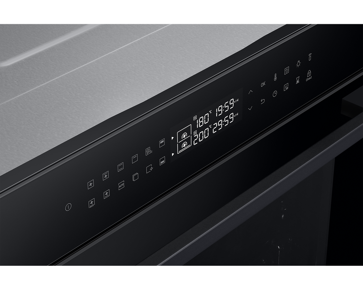Samsung Series 4 Smart Steam Oven With Dual Cook 76L Black Glass NV7B42503AK/U4 (New)