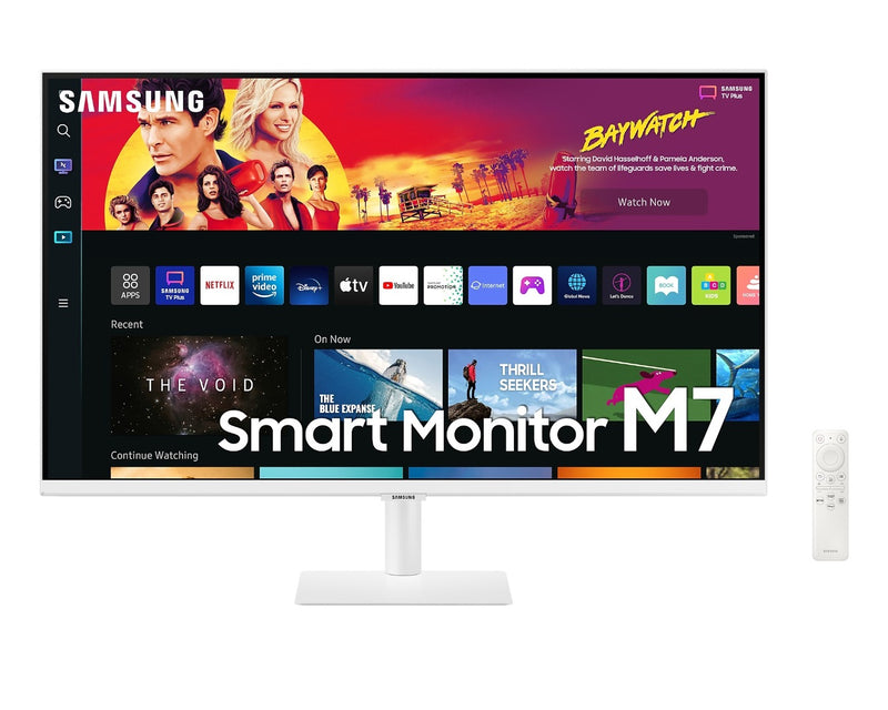 Samsung 32'' Smart Monitor 3840x2160 UHD USB-C Speakers & Remote LS32BM701UPXXU (Renewed)