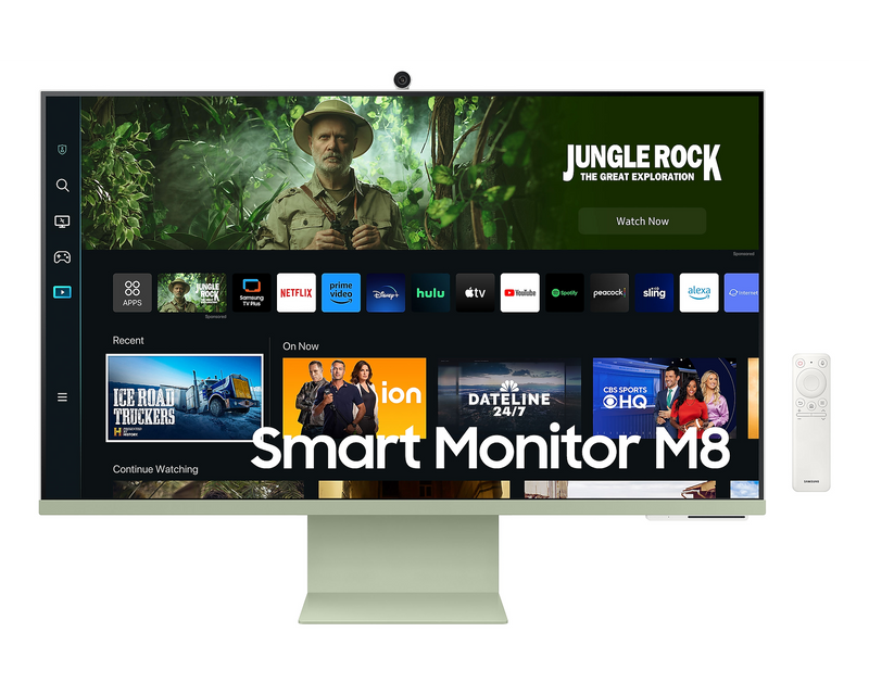 Samsung 32'' Smart Monitor M80C USB-C UHD Speakers Olive Green LS32CM80GUUXXU (Renewed)