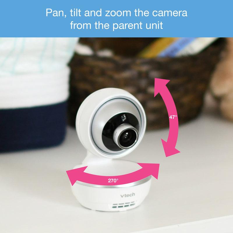 Vtech 5'' Digital Video Baby Monitor With Pan & Tilt Camera And Wide-Angle Lens (Renewed)