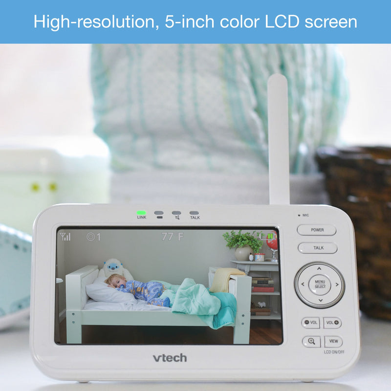 Vtech 5'' Digital Video Baby Monitor With Pan & Tilt Camera And Wide-Angle Lens (Renewed)