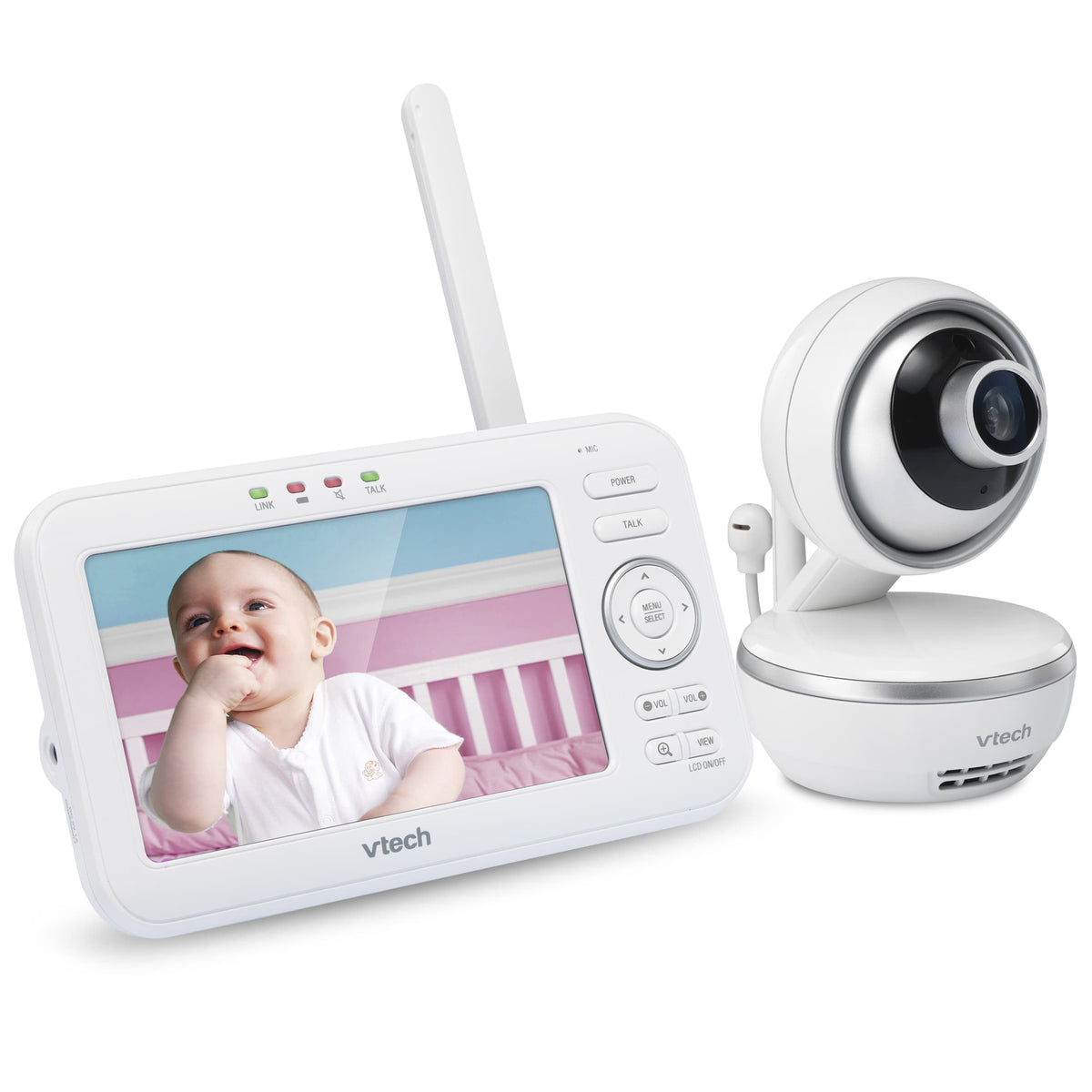 Vtech 5'' Digital Video Baby Monitor With Pan & Tilt Camera And Wide-Angle Lens (Renewed)