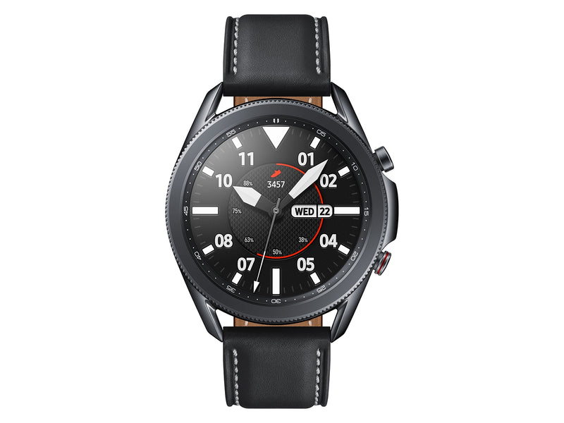 Samsung SM-R845FZKAEUA Galaxy Watch 3 LTE Wi-Fi Mystic Black 45mm Leather Band (Renewed)