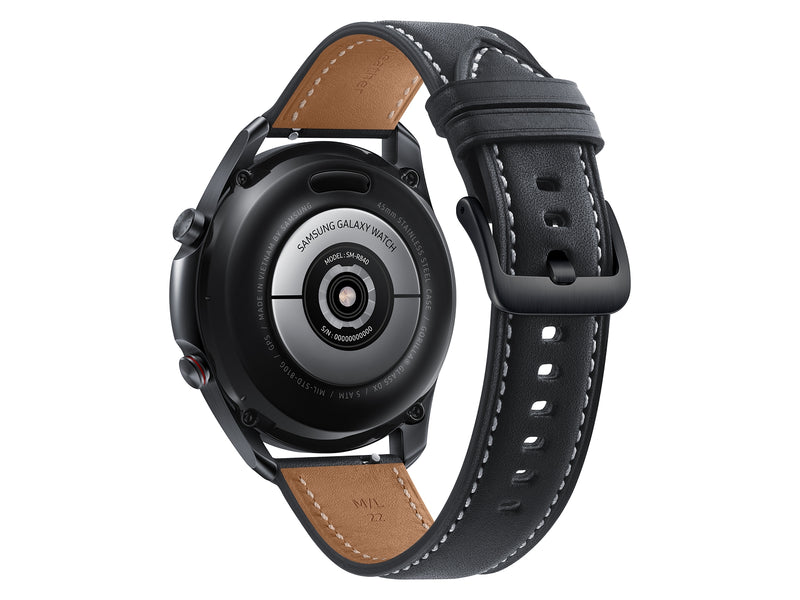 Samsung SM-R845FZKAEUA Galaxy Watch 3 LTE Wi-Fi Mystic Black 45mm Leather Band (Renewed)