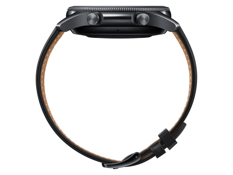 Samsung SM-R845FZKAEUA Galaxy Watch 3 LTE Wi-Fi Mystic Black 45mm Leather Band (Renewed)
