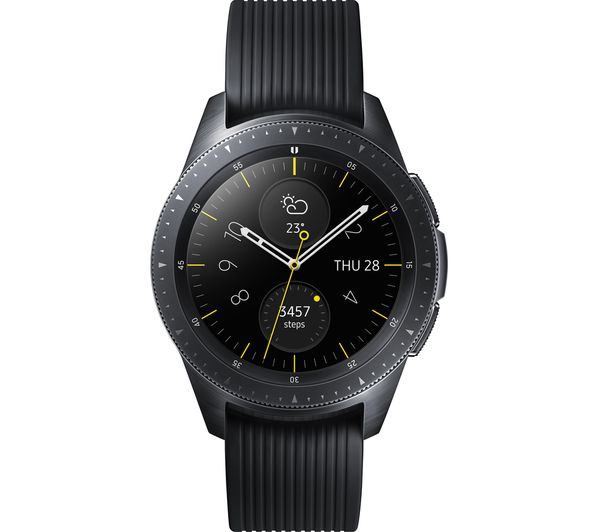 Samsung SM-R815FZKABTU Galaxy Smart Watch LTE 4G GPS Midnight Black 42mm (Renewed)