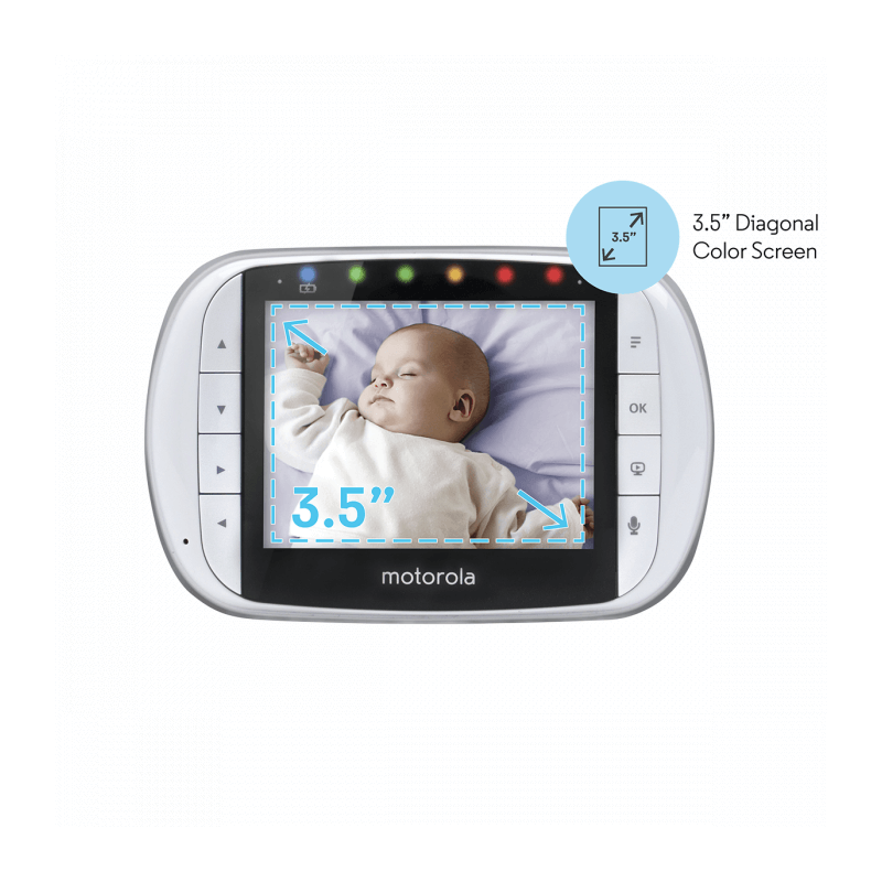 Motorola MBP36S Digital Video Baby Monitor 3.5'' Colour LCD Display (Renewed)