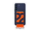 Samsung Galaxy S22 Silicone Phone Cover With Strap Navy EF-GS901TNEGWW (New / Open Box)