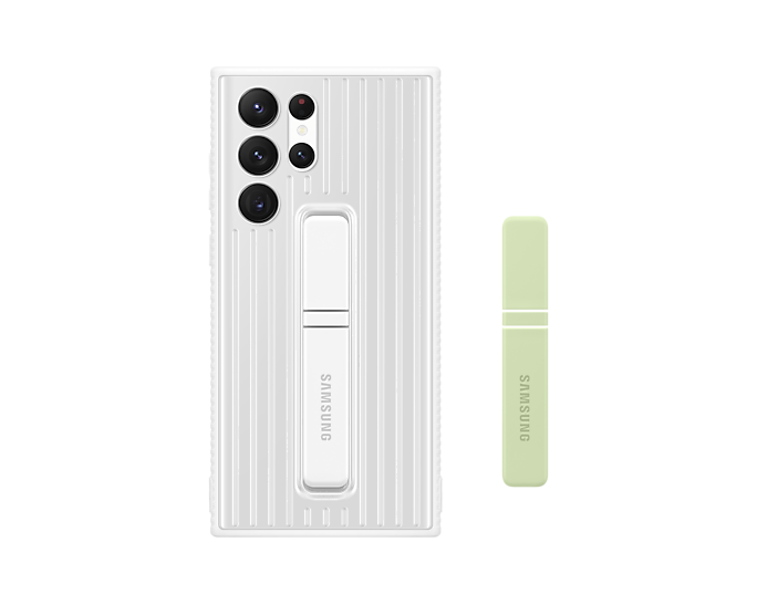 Samsung EF-RS908CWEGWW Galaxy S22 Ultra Protective Standing Phone Cover White (New / Open Box)