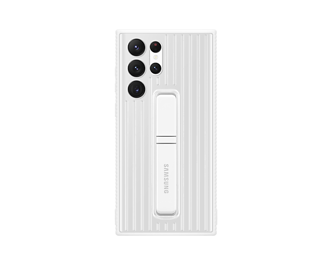 Samsung EF-RS908CWEGWW Galaxy S22 Ultra Protective Standing Phone Cover White (New / Open Box)