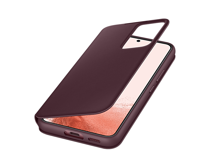 Samsung Galaxy S22 Smart Clear View Cover Burgundy EF-ZS901CEEGEW (New / Open Box)