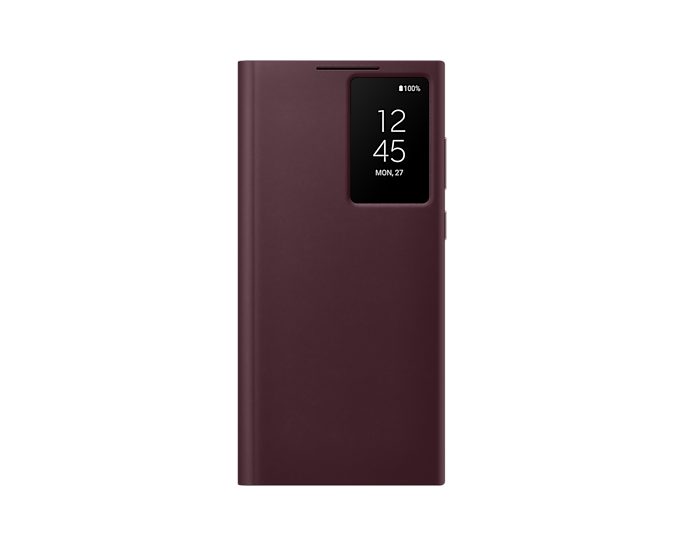 Samsung Galaxy S22 Ultra Smart Clear View Cover Burgundy EF-ZS908CEEGEW (New / Open Box)