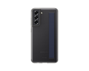 Samsung Galaxy S21 FE Clear Phone Cover With Strap Dark Grey EF-XG990CBEGWW (New / Open Box)