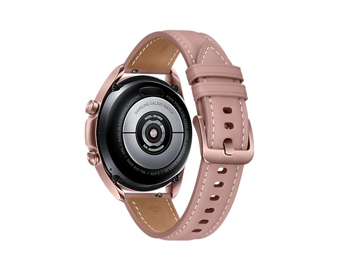 Samsung Galaxy Watch 3 Bluetooth Wi-Fi GPS Mystic Bronze 41mm Leather Band (Renewed)