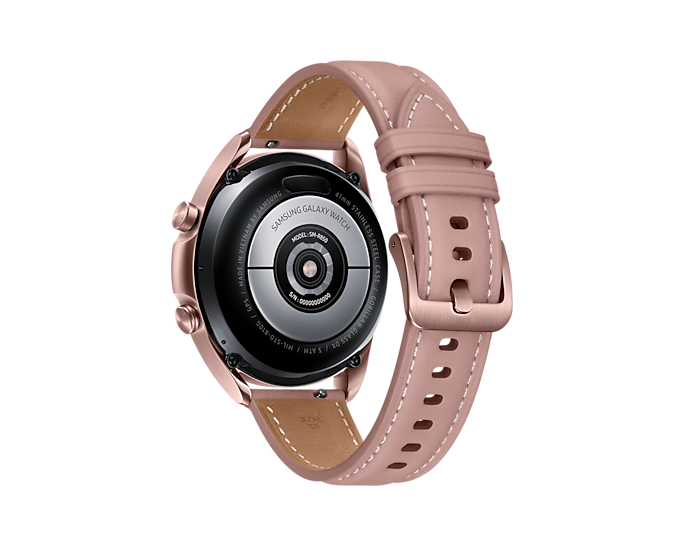 Samsung Galaxy Watch 3 LTE Bluetooth Wi-Fi GPS Mystic Bronze 41mm Leather Band (Renewed)