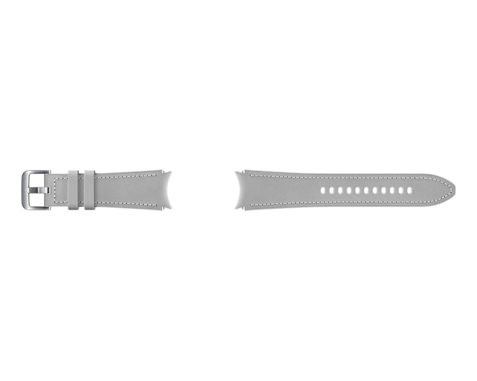 Samsung Galaxy Watch 4 Hybrid Leather Strap S/M Silver ET-SHR88SSEGEU (Renewed)