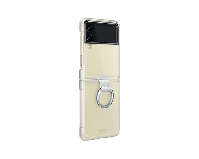 Samsung Galaxy Z Flip3 5G Clear Cover With Ring Transparent EF-QF711CTEGWW (New / Open Box)