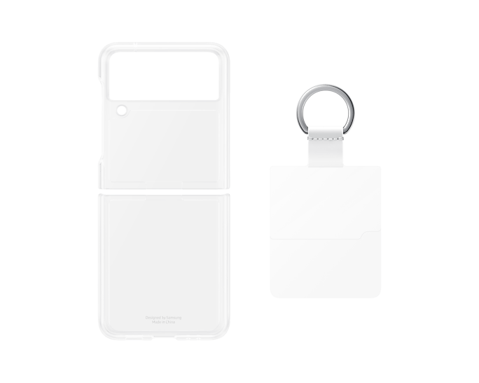 Samsung Galaxy Z Flip3 5G Clear Cover With Ring Transparent EF-QF711CTEGWW (New / Open Box)