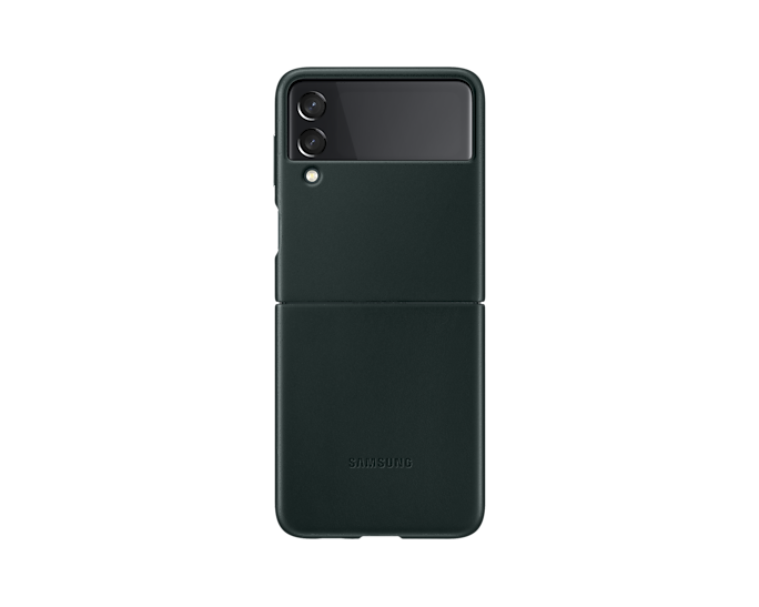 Samsung Galaxy Z Flip3 5G Leather Mobile Phone Cover Green EF-VF711LGEGWW (New / Open Box)