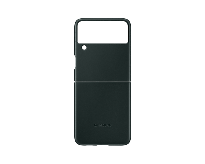 Samsung Galaxy Z Flip3 5G Leather Mobile Phone Cover Green EF-VF711LGEGWW (New / Open Box)