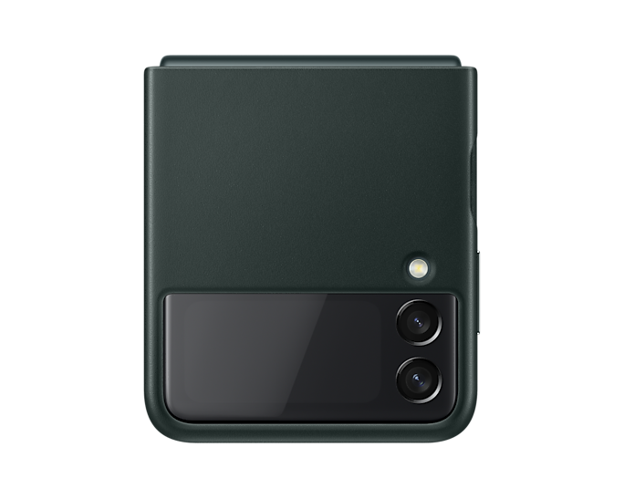 Samsung Galaxy Z Flip3 5G Leather Mobile Phone Cover Green EF-VF711LGEGWW (New / Open Box)