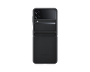 Samsung EF-VF721LBEGWW Flap Leather Mobile Phone Cover For Galaxy Z Flip4 Black (Renewed)