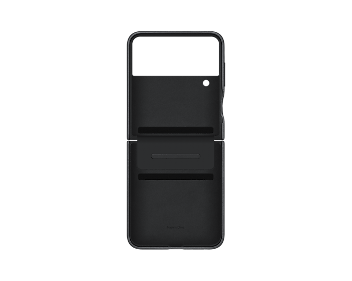 Samsung EF-VF721LBEGWW Flap Leather Mobile Phone Cover For Galaxy Z Flip4 Black (Renewed)