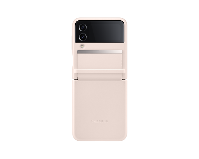 Samsung Flap Leather Mobile Phone Cover For Galaxy Z Flip4 Peach EF-VF721LPEGWW (New / Open Box)