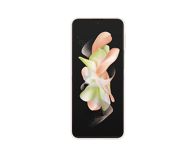 Samsung Flap Leather Mobile Phone Cover For Galaxy Z Flip4 Peach EF-VF721LPEGWW (New / Open Box)