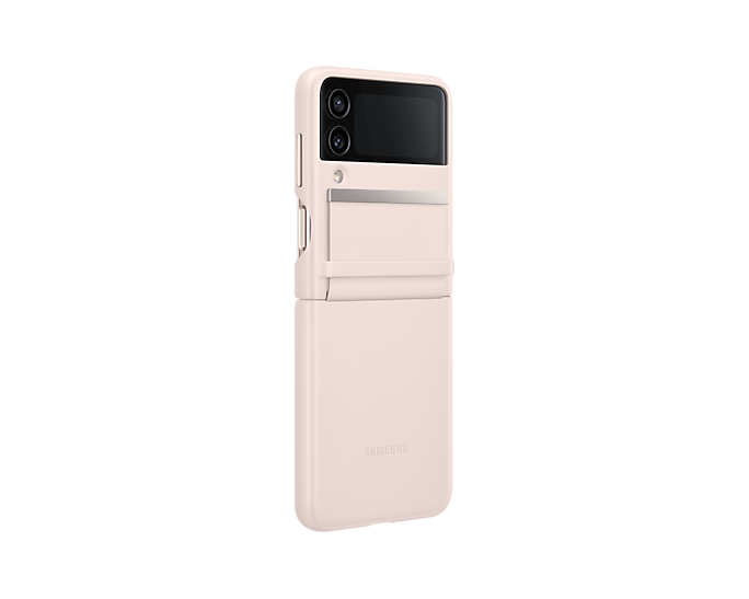 Samsung Flap Leather Mobile Phone Cover For Galaxy Z Flip4 Peach EF-VF721LPEGWW (New / Open Box)