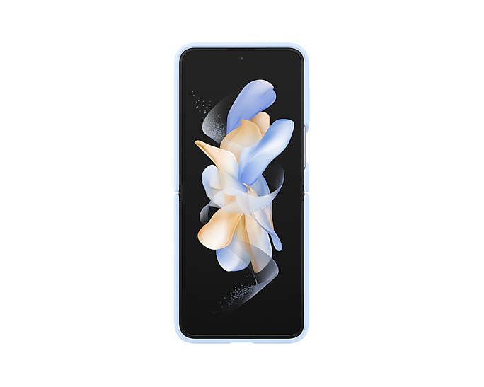 Samsung Galaxy Z Flip4 Silicone Phone Cover With Ring Arcticblue EF-PF721TLEGWW (New / Open Box)
