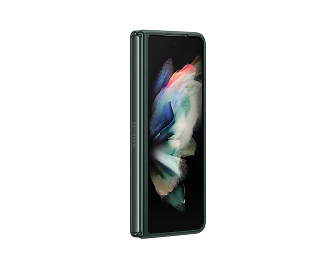Samsung Galaxy Z Fold3 5G Leather Mobile Phone Cover Green EF-VF926LGEGWW (New / Open Box)