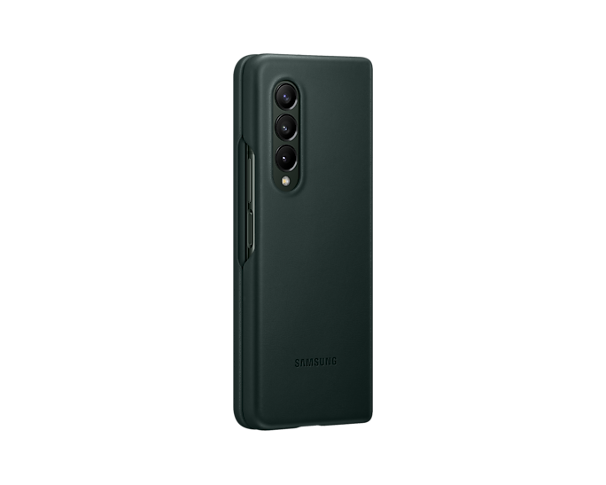 Samsung Galaxy Z Fold3 5G Leather Mobile Phone Cover Green EF-VF926LGEGWW (New / Open Box)