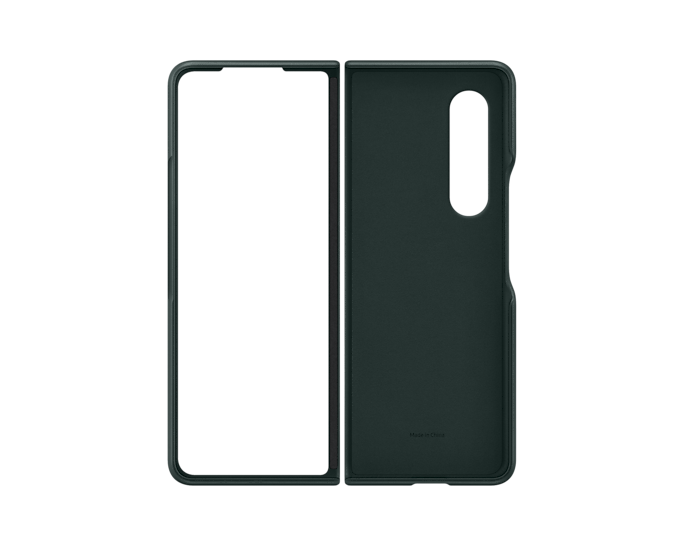 Samsung Galaxy Z Fold3 5G Leather Mobile Phone Cover Green EF-VF926LGEGWW (New / Open Box)