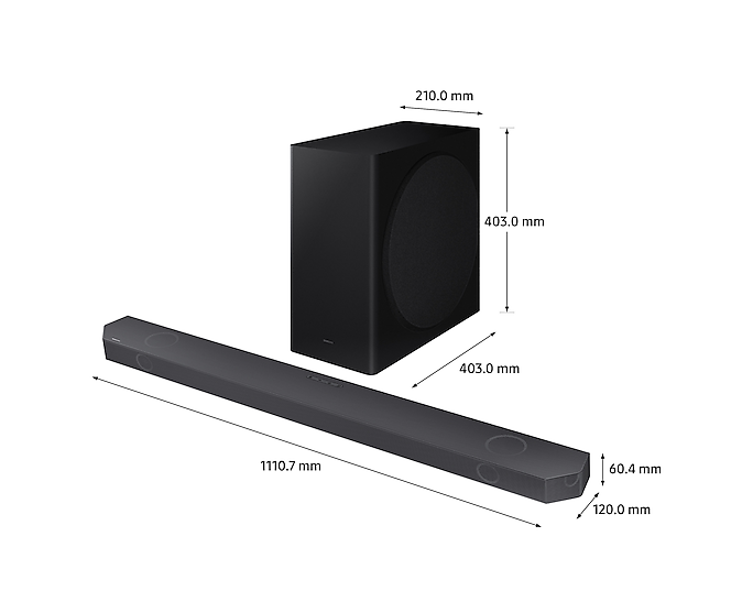 Samsung 5.1.2ch Dolby Atmos Soundbar With Subwoofer & Alexa Built-in HW-Q800B/XU (New / Open Box)