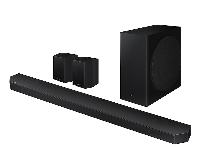 Samsung 9.1.4Ch Soundbar With Subwoofer Rear Speakers Alexa Built-In HW-Q930B/XU (New / Open Box)