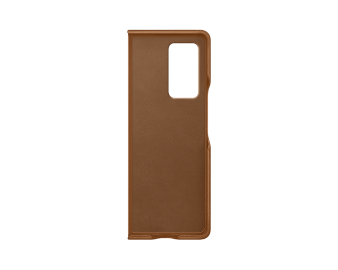 Samsung Galaxy Z Fold2 5G Leather Mobile Phone Cover Brown (Renewed)