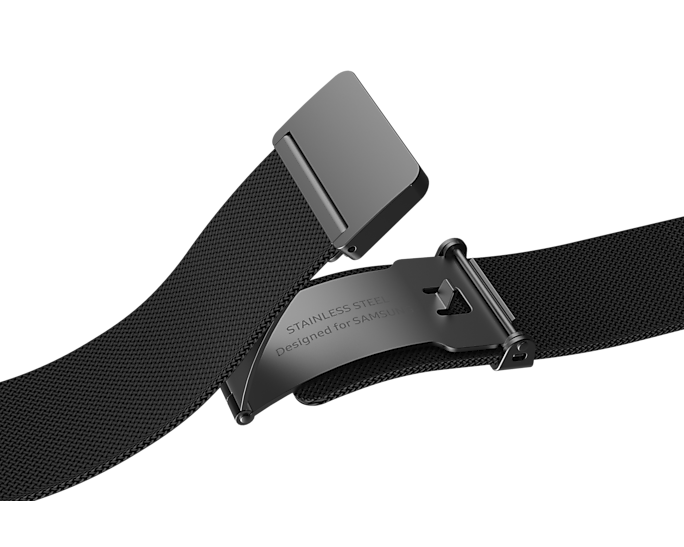 Samsung GP-TYR860SAABW Galaxy Watch 4 Milanese Loop Strap 40 mm Black S/M (Renewed)