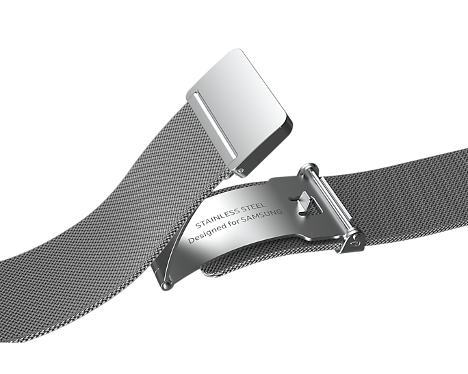 Samsung Galaxy Watch 4 Milanese Loop Strap 44 mm Silver M/L GP-TYR870SAASW (New / Open Box)
