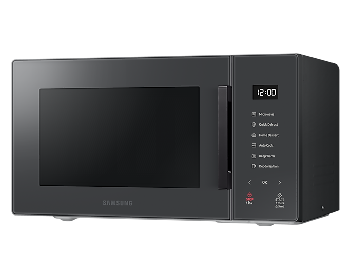 Samsung 23L Solo Microwave Oven Glass Front 800W Charcoal MS23T5018AC/EU (New)