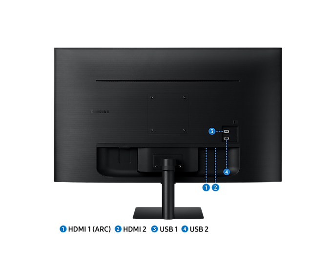 Samsung 27'' Smart Monitor M50A Full HD 1920x1080 With Speakers LS27AM500NRXXU (New / Open Box)