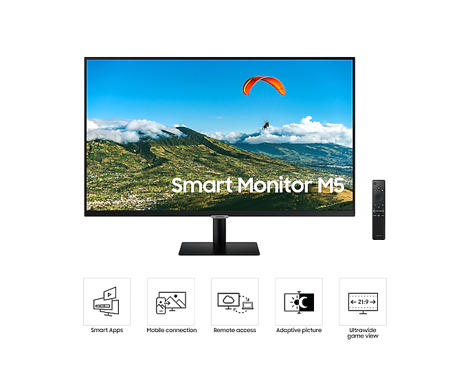 Samsung 27'' Smart Monitor M50A Full HD 1920x1080 With Speakers LS27AM500NRXXU (New / Open Box)