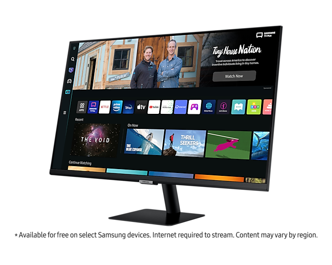Samsung Smart Monitor 27'' Full HD With Speakers & Remote LS27BM500EUXXU Black (New)