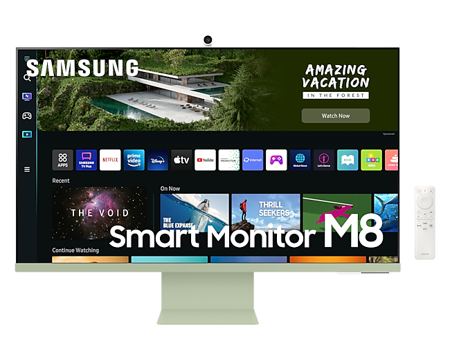 Samsung 32'' Smart Monitor M80B UHD Speakers & Remote Green LS32BM80GUUXXU (New / Open Box)
