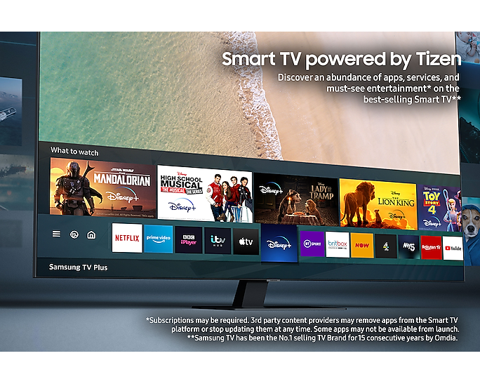Samsung UE43AU7100KXXU 43'' AU7100 Ultra HD 4K HDR Smart TV 3840 x 2160 (New)