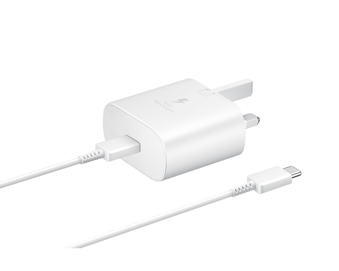 Samsung 25W Adapter (Super Fast Charging with USB Type-C Cable) EP-TA800XWEGGB (New / Open Box)