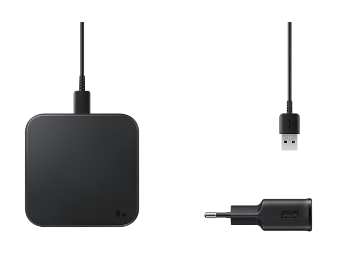 Samsung Wireless Pad With Travel Adapter Black EP-P1300TBEGGB (New / Open Box)